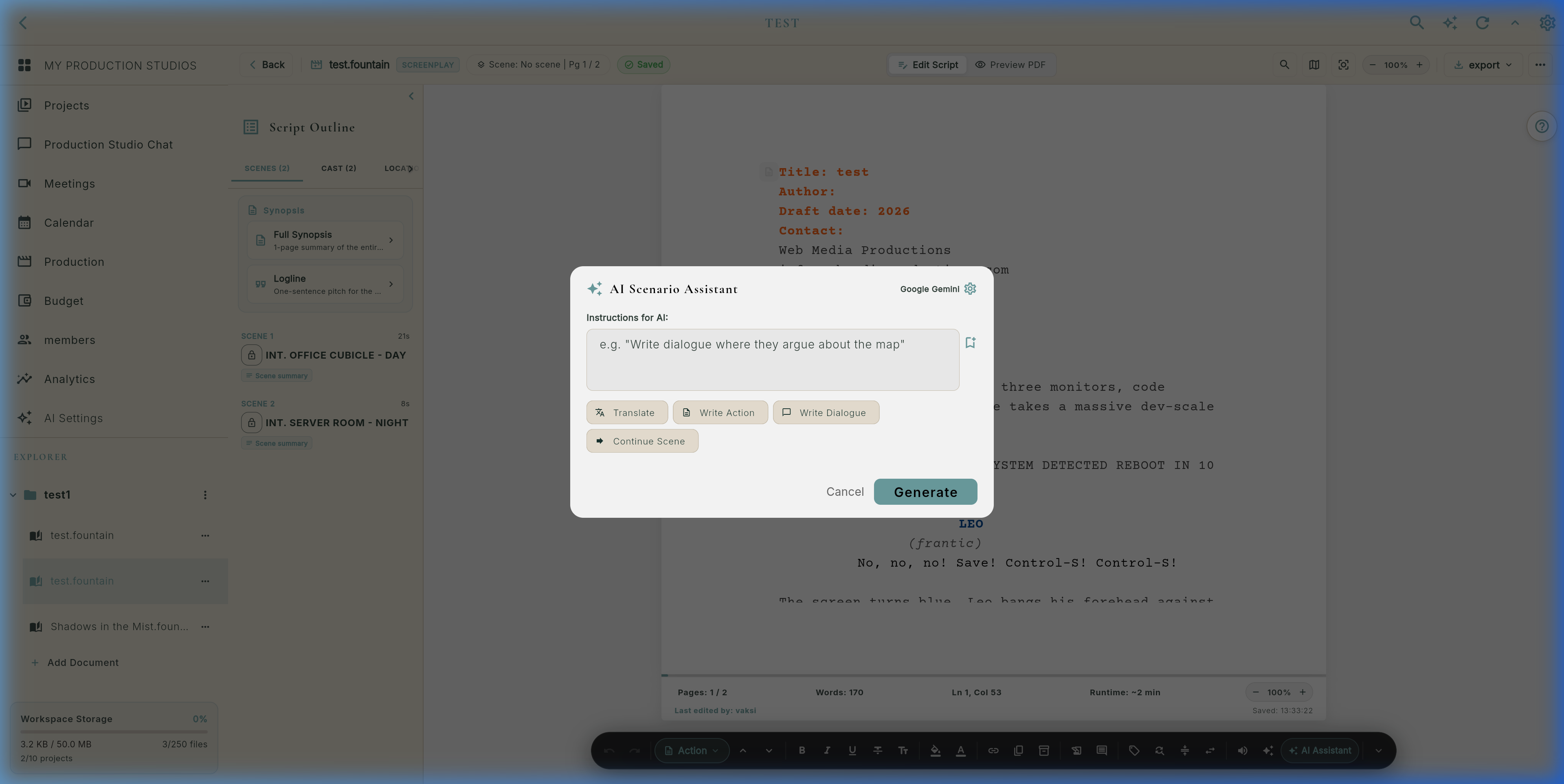 Real AI Inline Assistant