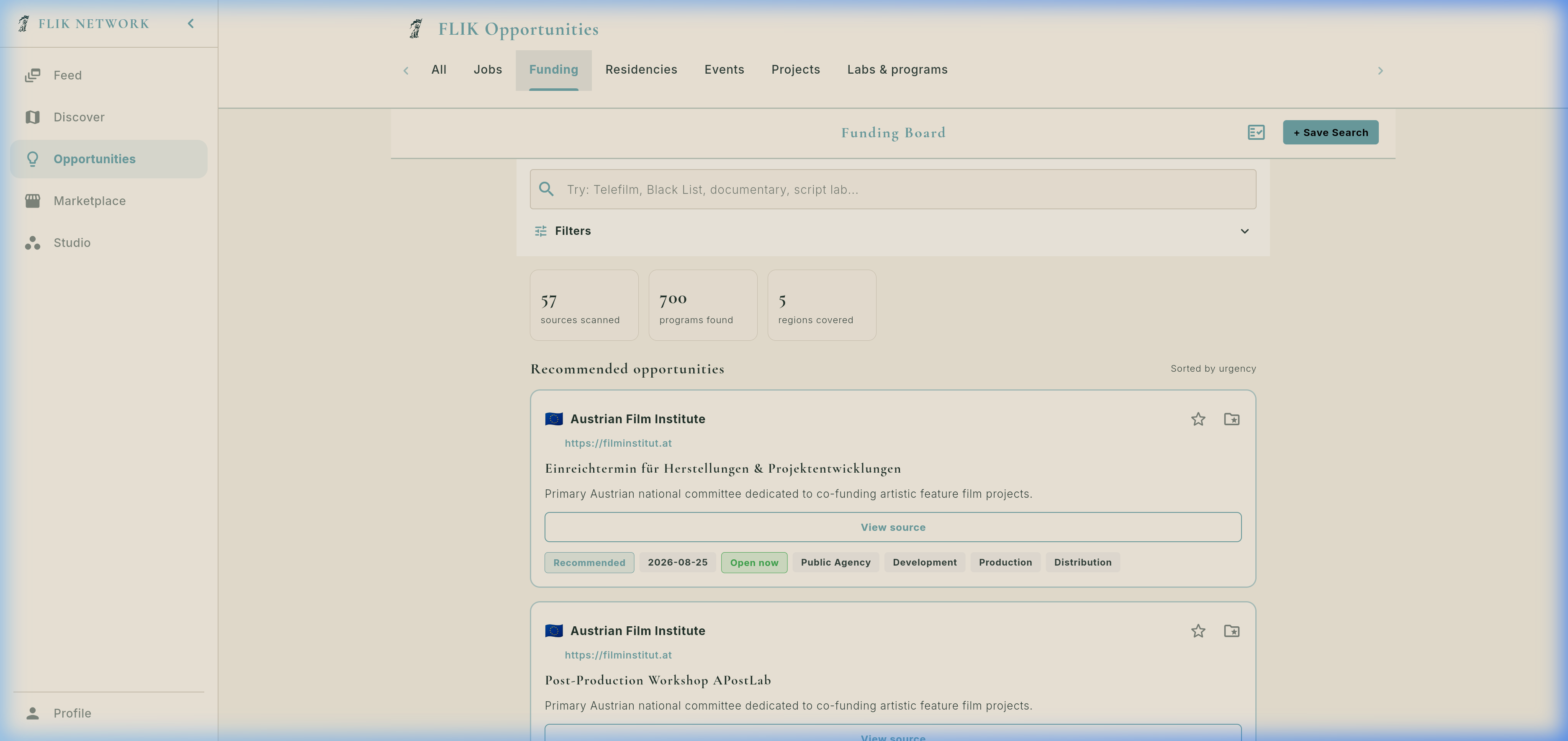 Real Funding Board Screen