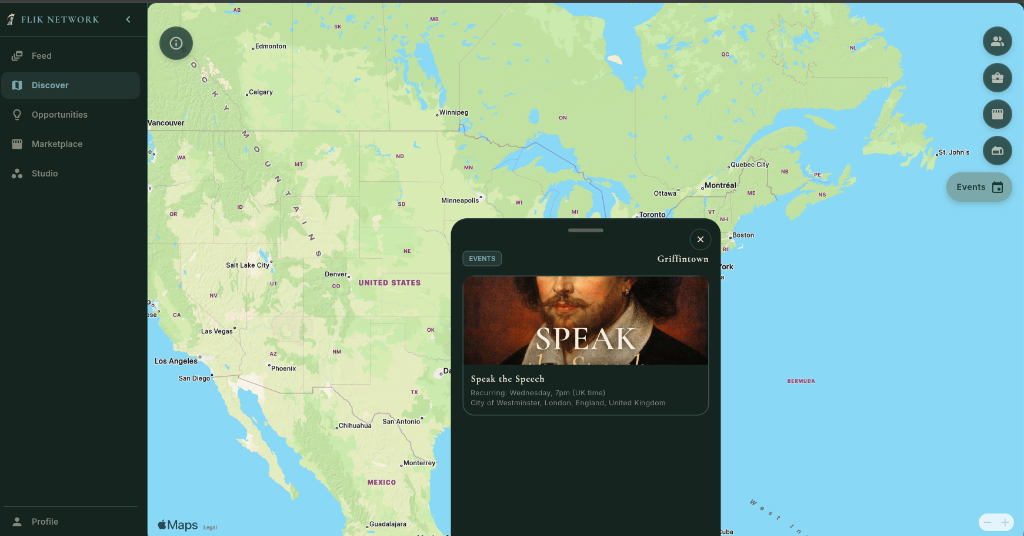 Real Map Events Layer Screen
