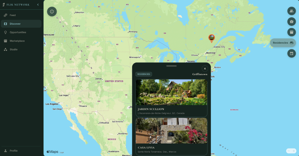 Real Map Residencies Layer Screen