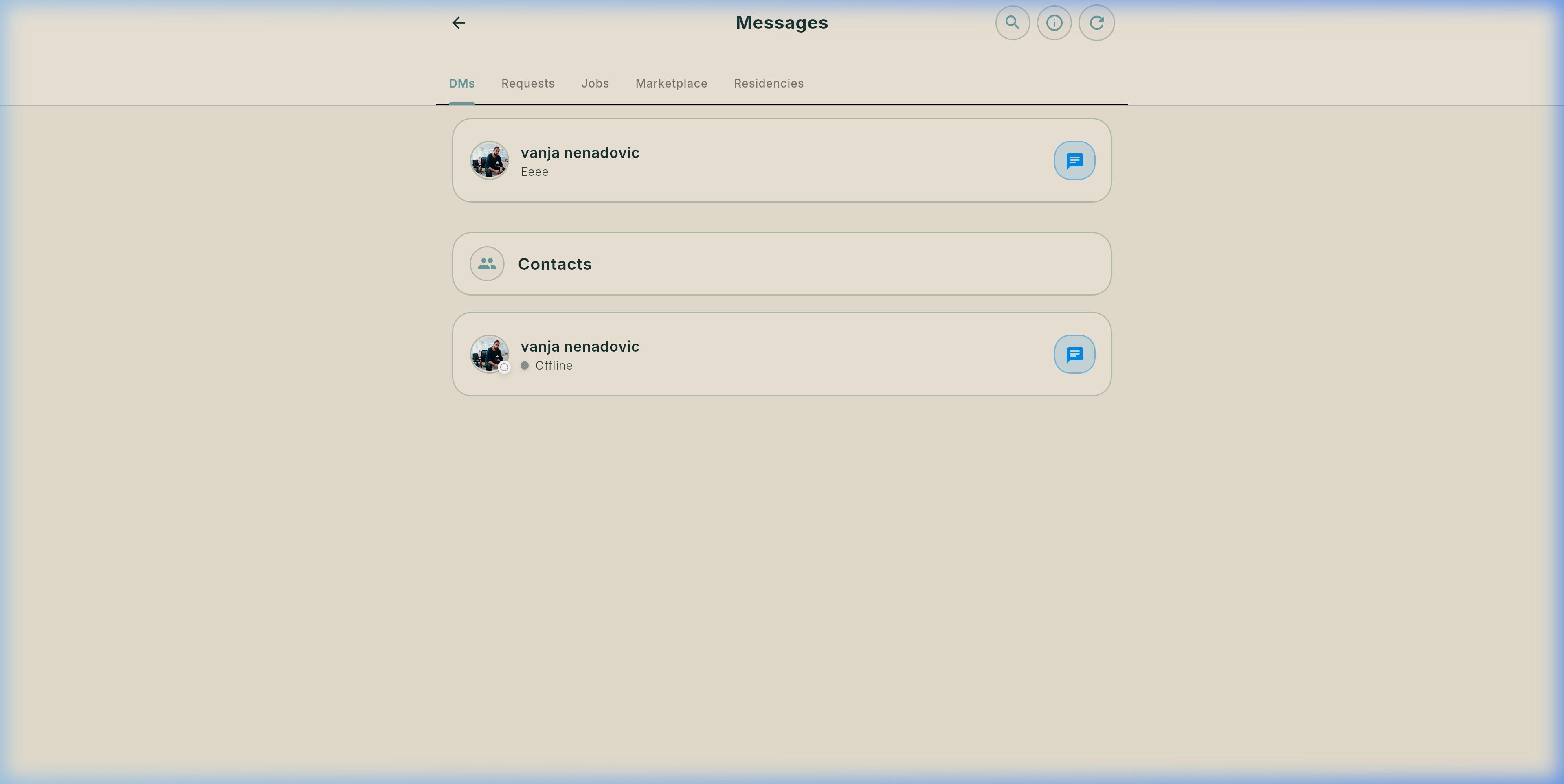Real Separated Messaging Tabs