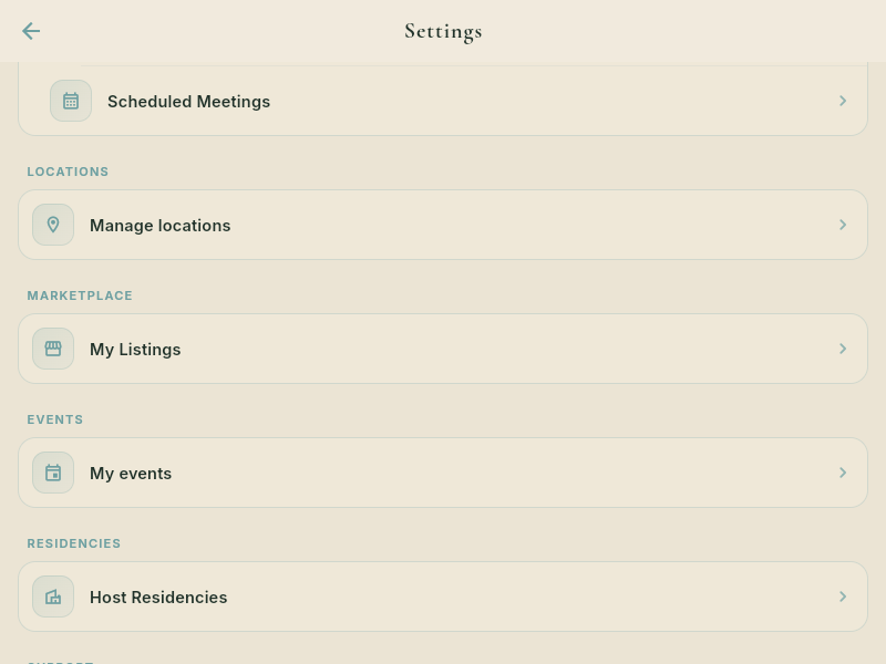 Real Settings Screen Bottom