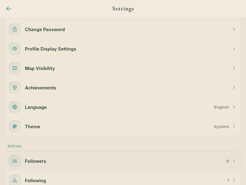 Real Settings Screen Scrolled