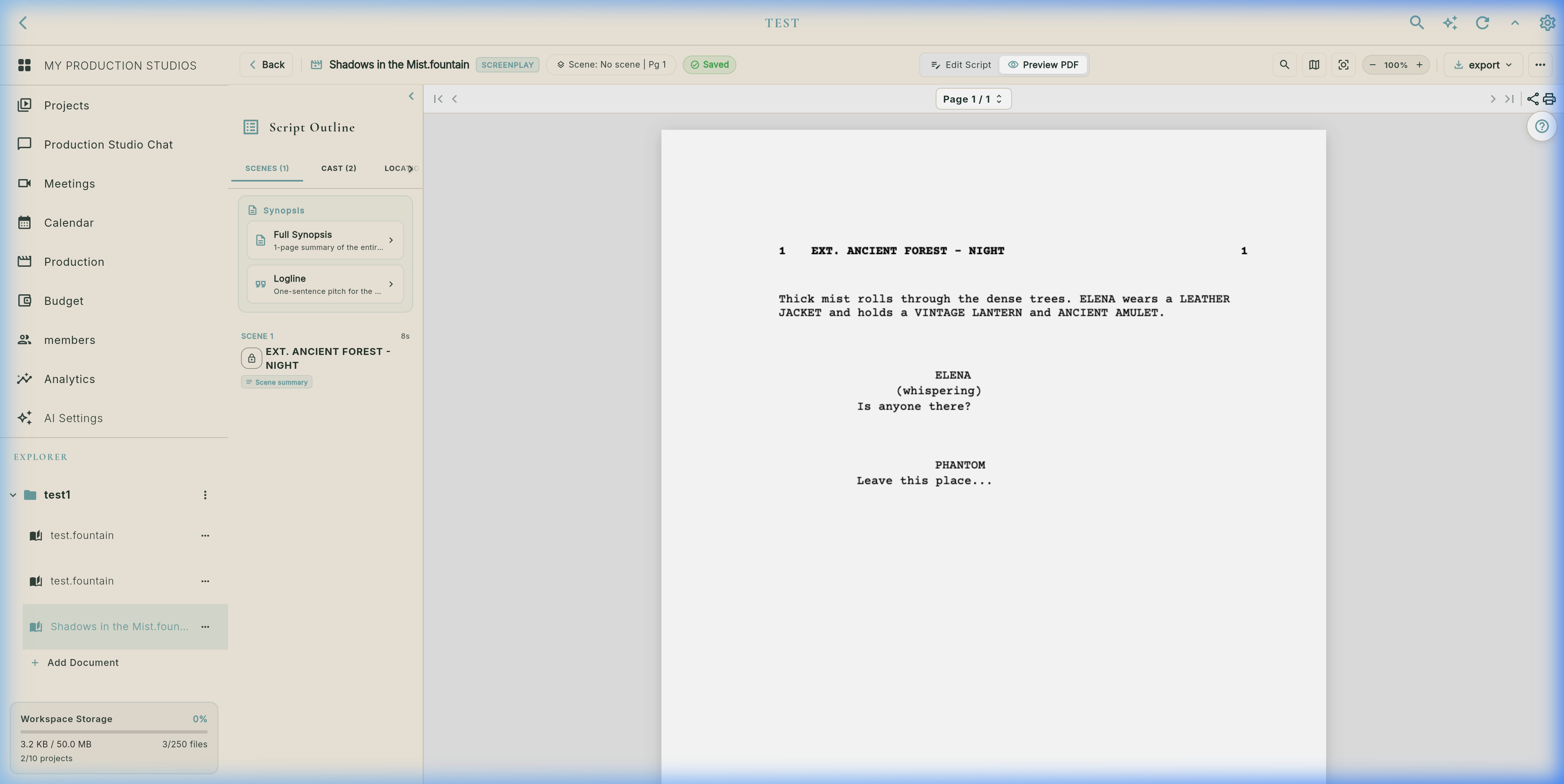 Real Script PDF Preview Mode